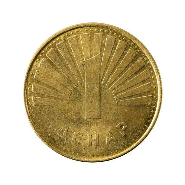 istock one macedonian denar coin (2008) obverse isolated on white background 640979290