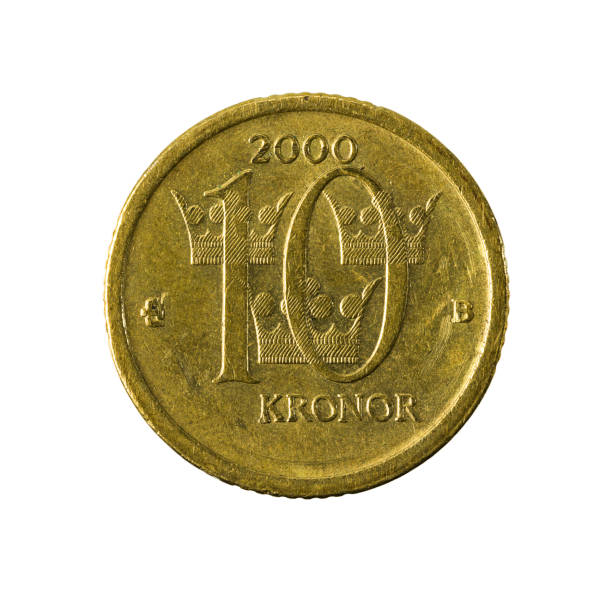 istock 10 swedish krona coin (2000) obverse isolated on white background 640981202