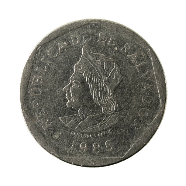 istock 25 salvadoran colon coin (1988) reverse isolated on white background 640981468