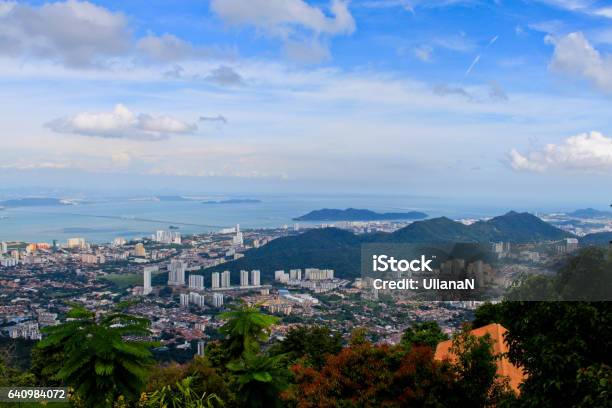 View On Skyline Of Georgetown Malaysia From Penang Hill A Popular Destination For Tourists Reached By A Cog Railway Stock Photo - Download Image Now