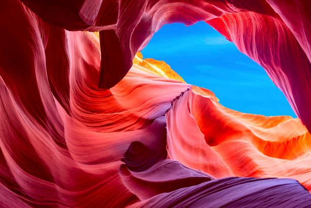 cañón del antílope  - rock pattern canyon usa fotografías e imágenes de stock