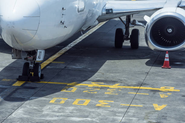 istock airplane at parking apron 640991228