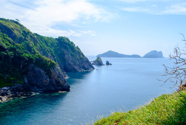 istock The mountains and sea scenery with blue sky 640991520