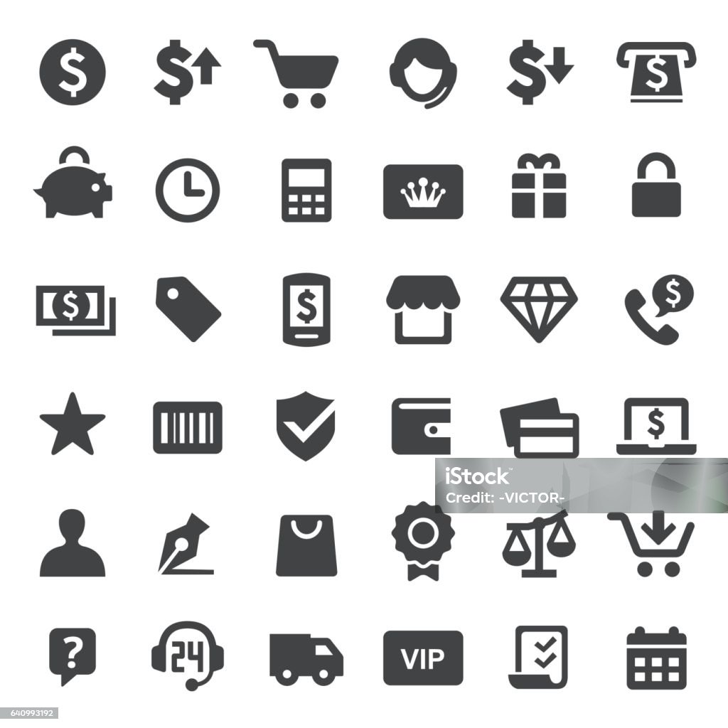 Shopping Icons - Big Series Shopping Icons Icon Symbol stock vector
