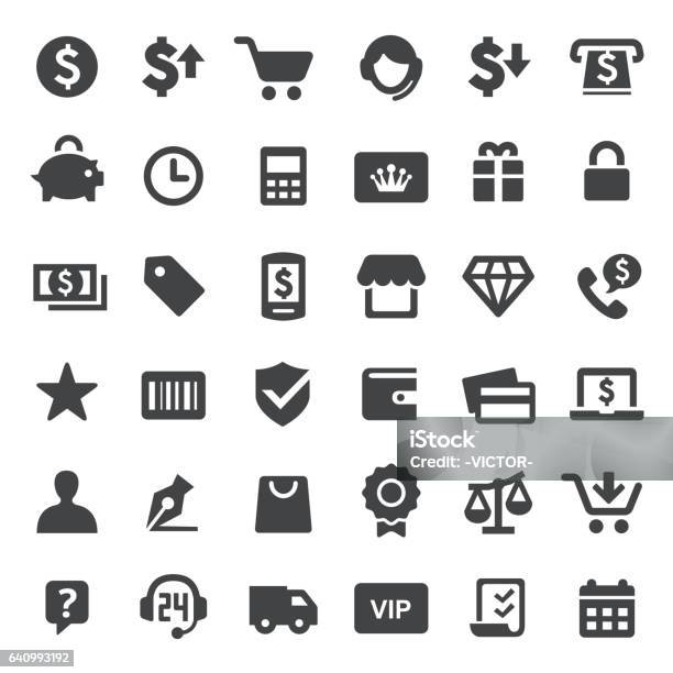 Shopping Icons Big Series Stock Illustration - Download Image Now - Icon Symbol, Price, Price Tag