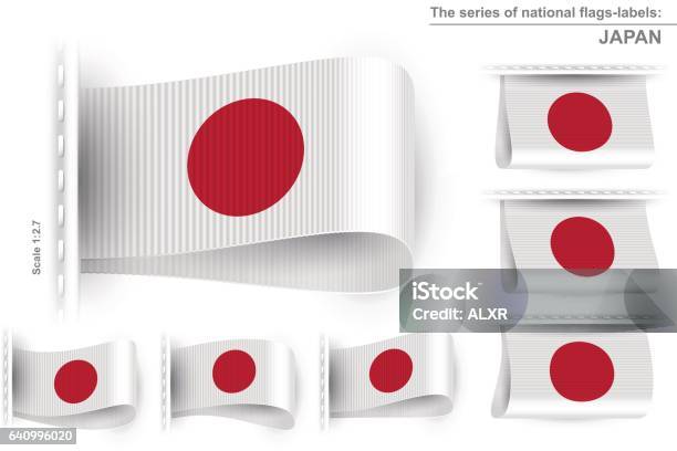 フラグ タグ服ラベル ステッカー縫いセット日本 - アイコンのベクターアート素材や画像を多数ご用意 - アイコン, アジア大陸, イラストレーション