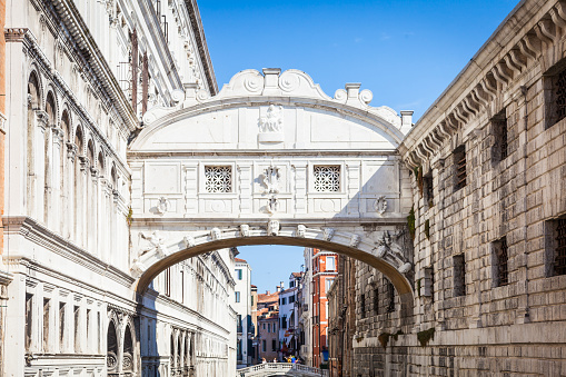 Venice's famous Bridge of Sighs was designed by Antonio Contino and was built at the beginning of the seventeenth century