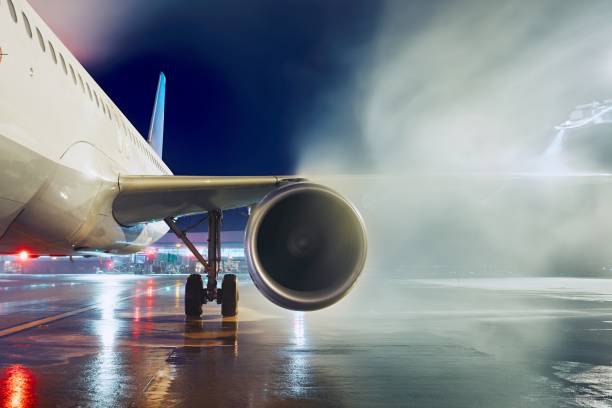 istock Deicing of the airplane 640998260