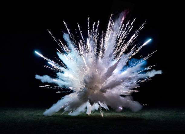 大規模な花��火爆発 - star burst ストックフォトと画像