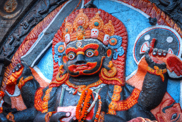 Kali statue in Kathmandu Kali statue in Kathmandu in the central square. kali statue stock pictures, royalty-free photos & images