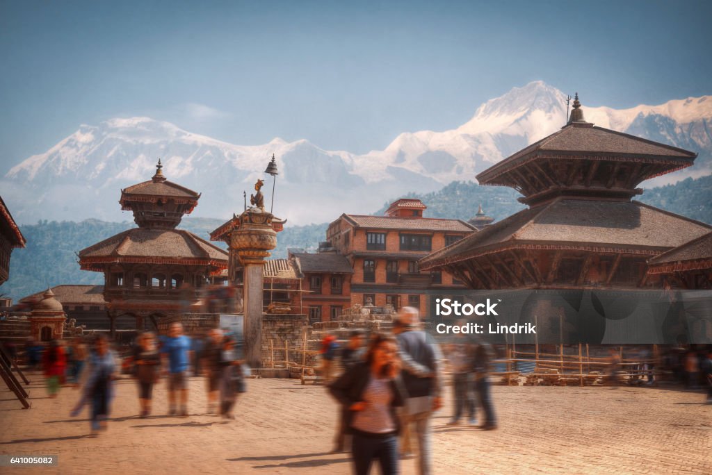 Площадь Дурбар в Бхактапуре - Стоковые фото Катманду роялти-фри