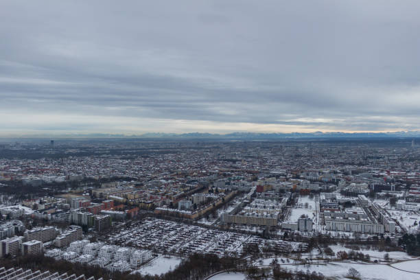 istock MUNICH – JANUARY 30: Aerial view of Munich 641012098