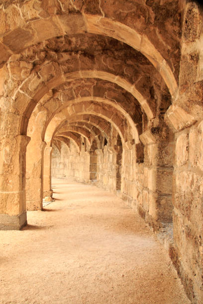 istock Aspendos, Turkey. Second century Roman theatre 641014130