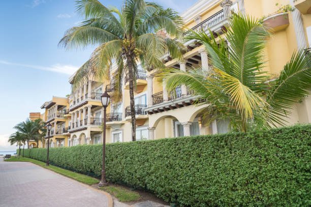 istock Beach Front Apartments, Playa Del Carmen, Mexico 641016144