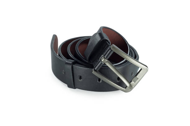 istock belt or men's black belt isolated 641023952