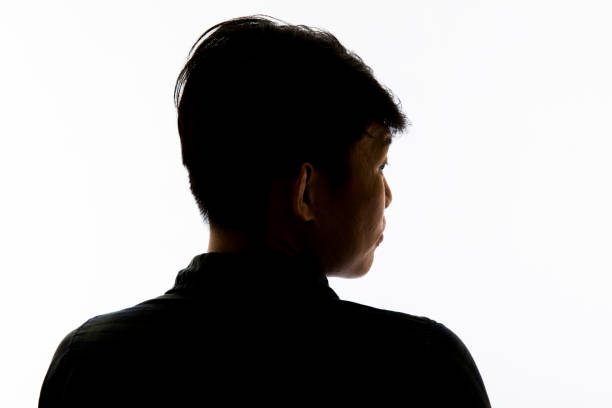 istock Silhouette man portrait, concept of unknown, anonymous, unnamed etc 641024088