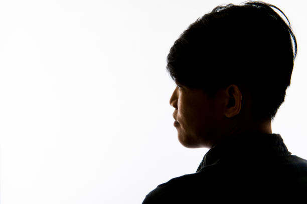 istock Silhouette man portrait, concept of unknown, anonymous, unnamed etc 641024092