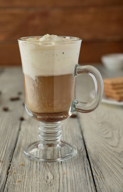 istock Viennese coffee with cookies on a wooden background 641027186