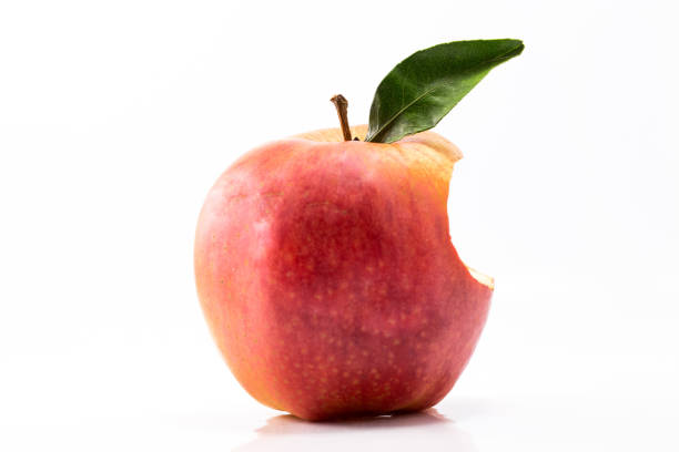 red apple bite red apple bite apple with bite out of it stock pictures, royalty-free photos & images