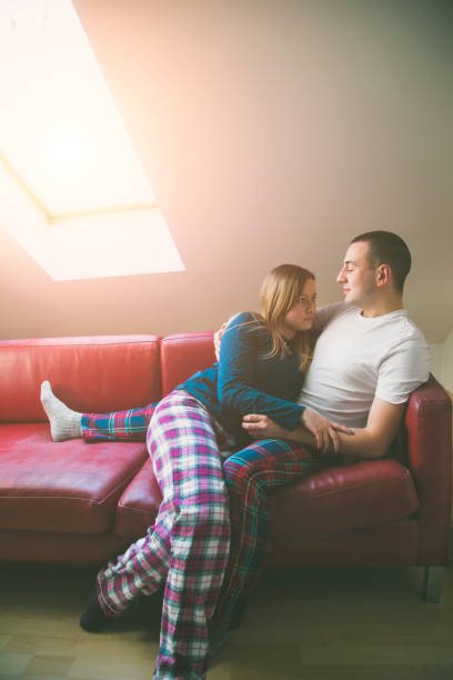 istock Lifestyle. Beautiful couple in bed 641029862