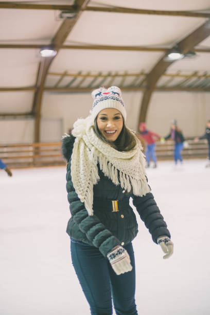 istock Ice skating girl. 641032288