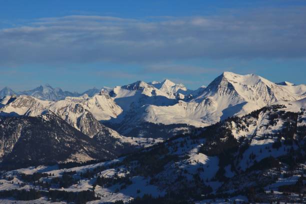 istock Mount Albristhorn and other snow covered mountains 641034912