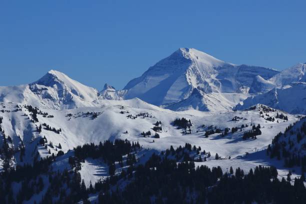 istock Saanersloch ski slopes and mount Wildstrubel 641034970
