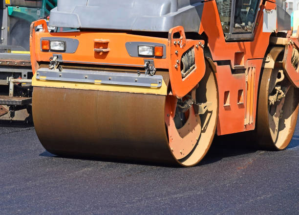 istock Construction of a new road in the city 641042896