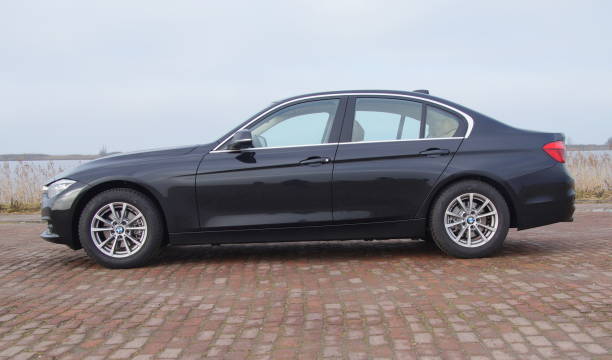 Black BMW 320i stock photo