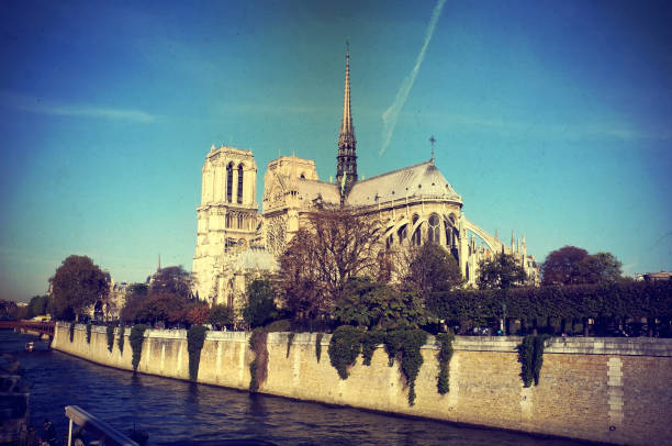 istock Notre Dame: view of southern facade from the Seine 641045832