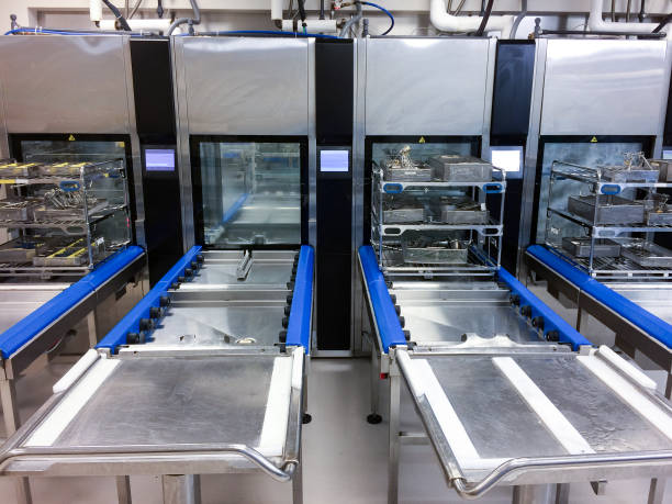 istock Two washer disinfector side by side in a hospital 641048426