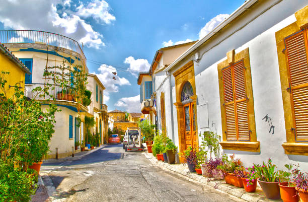 Nicosia old town An alley in Nicosia old town, Cyprus. republic of cyprus stock pictures, royalty-free photos & images