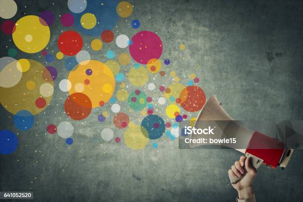 Creative Colors Stock Illustration - Download Image Now - Student, Public Speaker, Voice