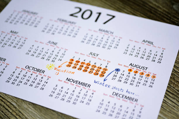 istock My vacation calendar of year 2017. 641054928
