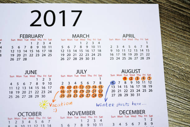 istock My vacation calendar of year 2017. 641054948