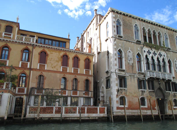 istock Stunning vintage architecture against vivid blue sky, Venice 641057512
