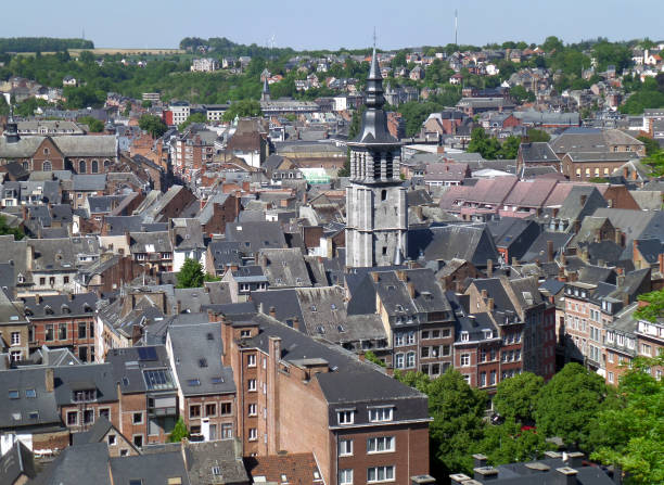 istock Stunning historic buildings with the impressive tower, Belgium 641057734