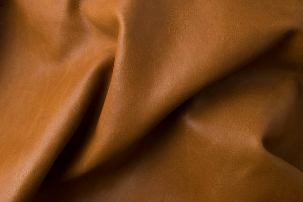 istock Genuine natural dark brown leather texture. 641060276