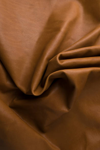 istock Genuine natural dark brown leather texture. 641060300