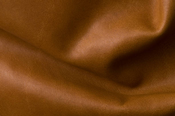 istock Genuine natural dark brown leather texture. 641060328