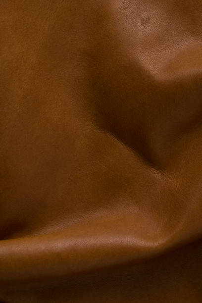 istock Genuine natural dark brown leather texture. 641060354