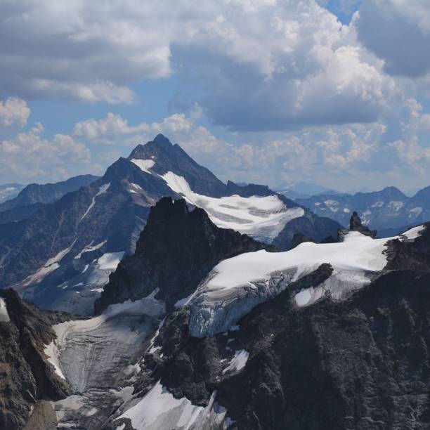 Mountains and glacier seen from mount Titlis