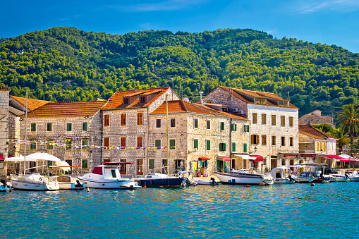 Stari Grad waterfront view, island of Hvar, Croatia