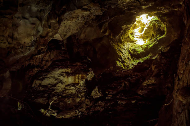 Entrance to the karst cave in a mountain