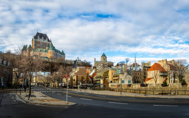 istock Lower Old Town and Frontenac Castle - Quebec City, Canada 641074938