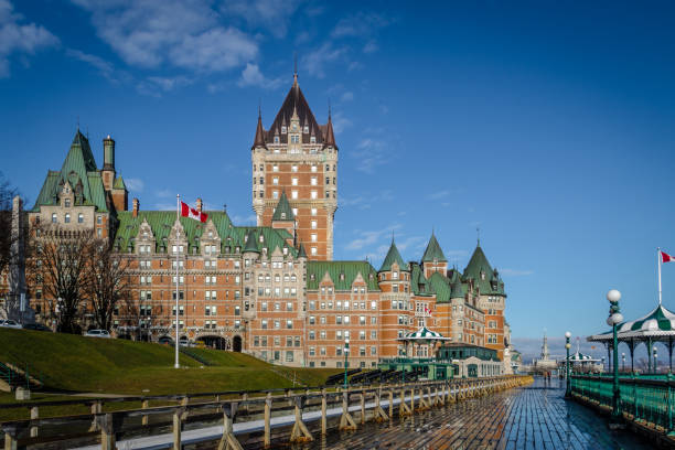 istock Frontenac Castle and Dufferin Terrace - Quebec City, Quebec, Canada 641076340