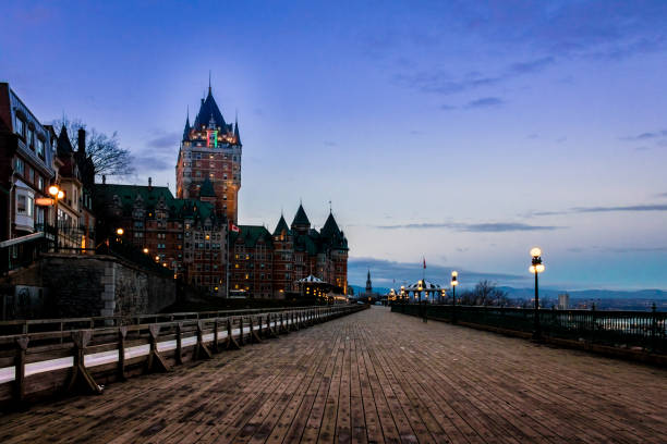 istock Frontenac Castle at night - Quebec City, Quebec, Canada 641076852
