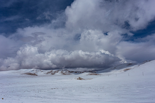 After the heavy snow，Ali Tibetan landscape,China
