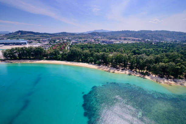 istock Naiyang beach Phuket view from helicopter 641083114