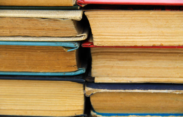 istock Stack of the old books. Books background 641083200
